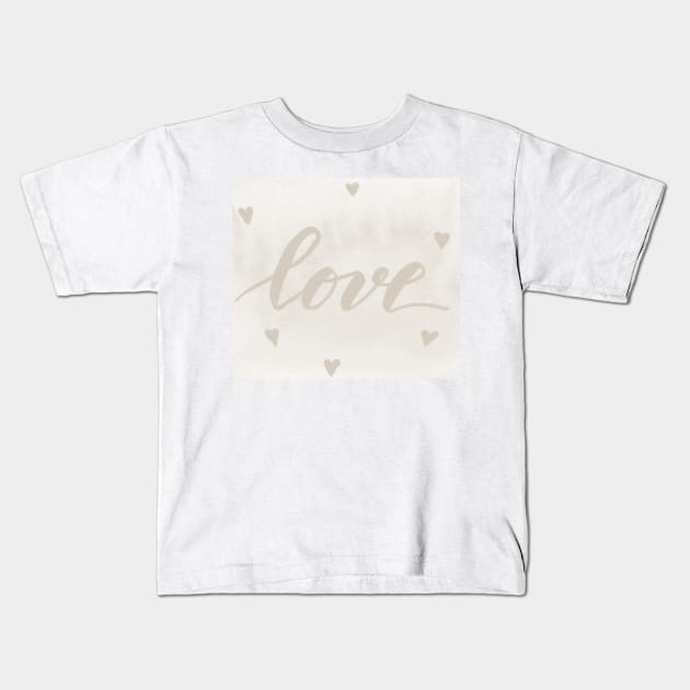 Valentine's Day Watercolor Love – white Kids T-Shirt by wackapacka